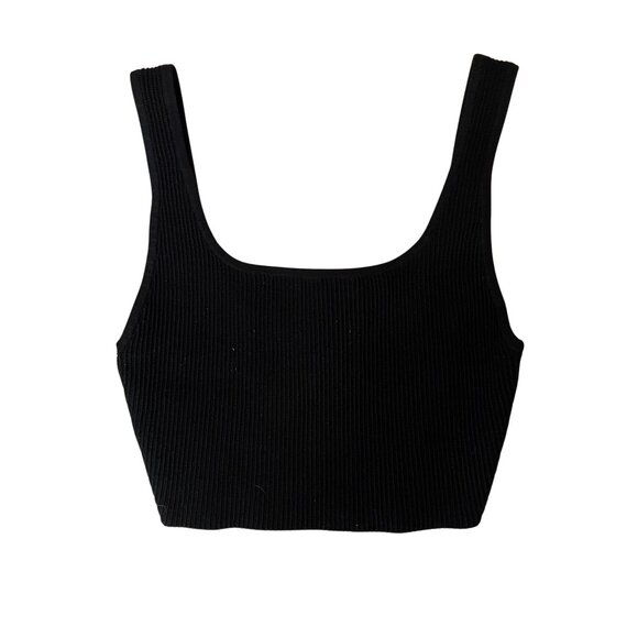 Aritzia Babaton Sculpt Knit Cropped Tank• Black • US Small - Picture 1 of 7